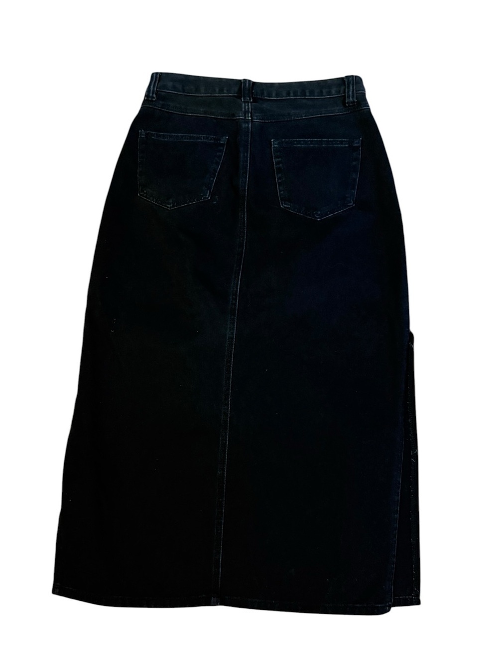 DISSH Midi Black Denim Skirt Size 12 - Picture 2 of 3